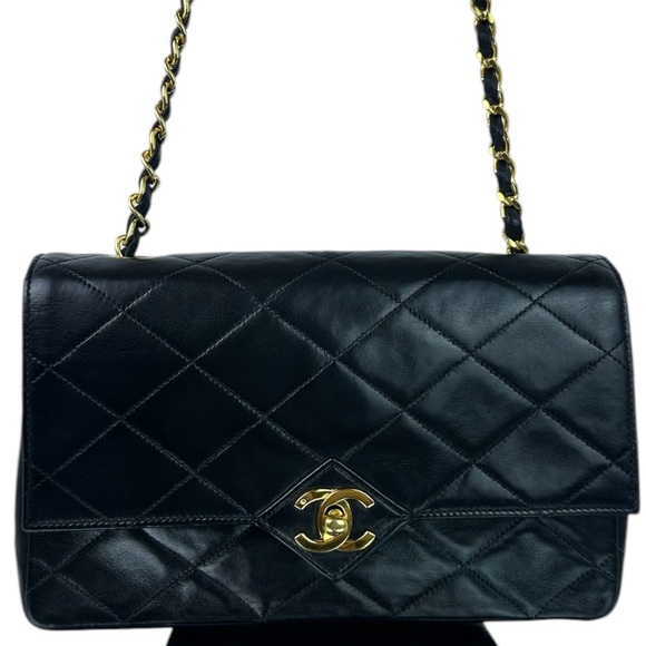 CHANEL CC SINGLE FLAP LEATHER CHAIN BAG - Picture 1 of 8